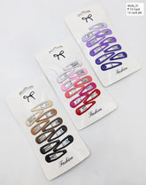 Hana Jewel 12 Pcs Multicolor Tic Tac Hair Pins with Cute Designs - Stylish Hair Accessories for Girls & Women